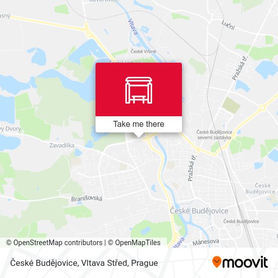 České Budějovice, Vltava Střed map