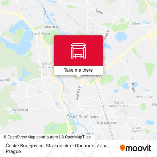 České Budějovice, Strakonická - Obchodní Zóna map