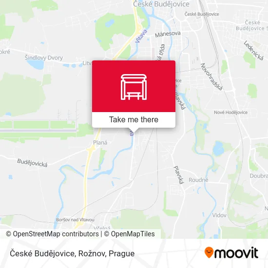 Карта České Budějovice, Rožnov