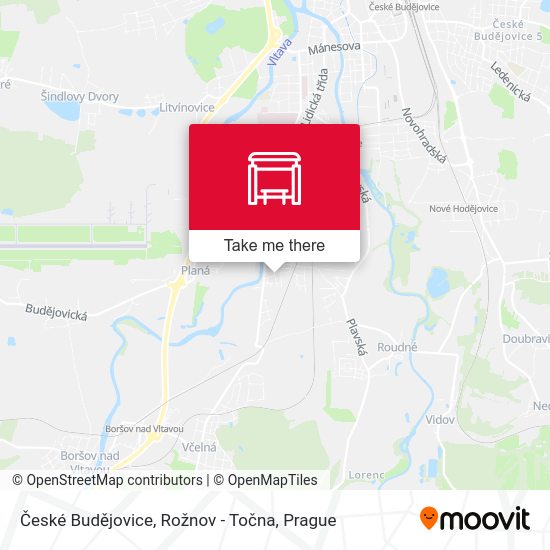 České Budějovice, Rožnov - Točna map