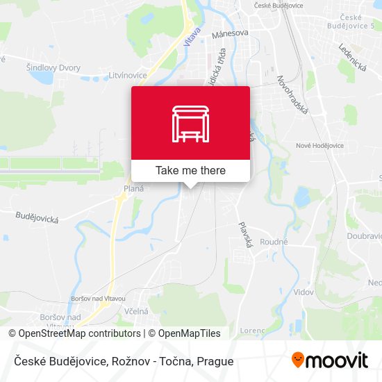 České Budějovice, Rožnov - Točna map