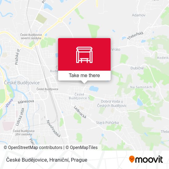 České Budějovice, Hraniční map