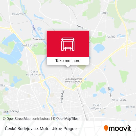České Budějovice, Motor Jikov map