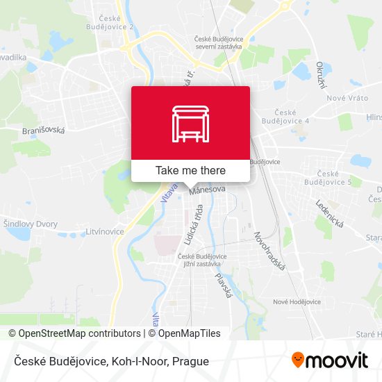 České Budějovice, Koh-I-Noor map