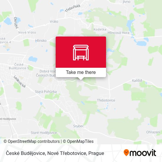 České Budějovice, Nové Třebotovice map