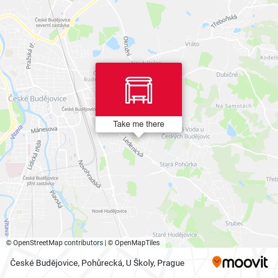 České Budějovice, Pohůrecká, U Školy map