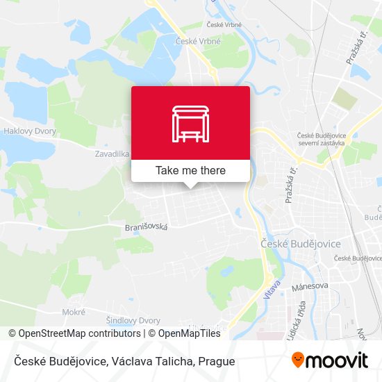 České Budějovice, Václava Talicha map