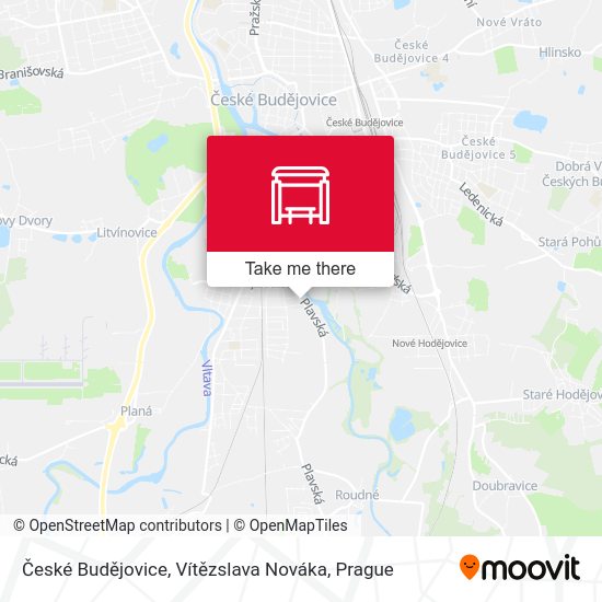 České Budějovice, Vítězslava Nováka map