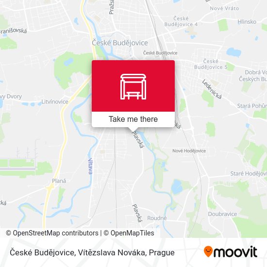 České Budějovice, Vítězslava Nováka map