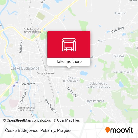 České Budějovice, Pekárny map