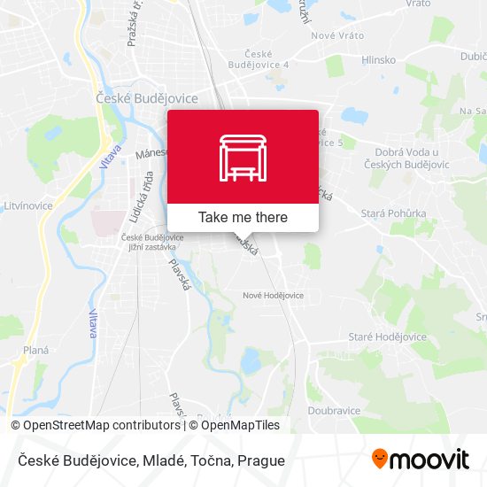 České Budějovice, Mladé, Točna map
