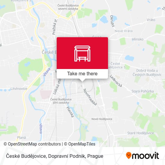 České Budějovice, Dopravní Podnik map