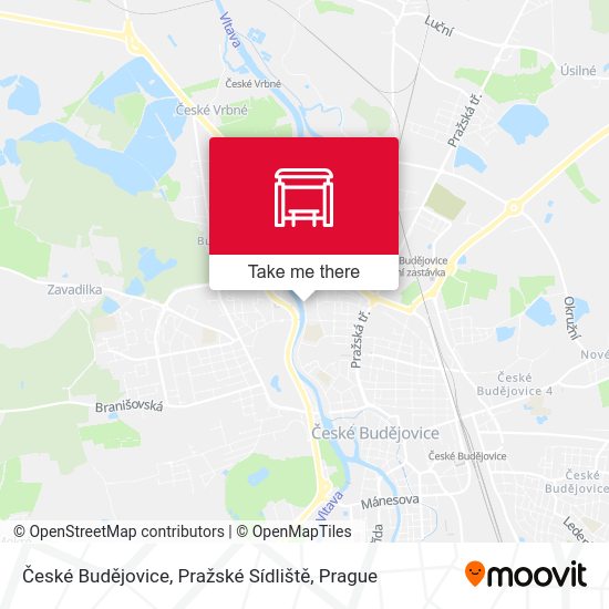 České Budějovice, Pražské Sídliště map