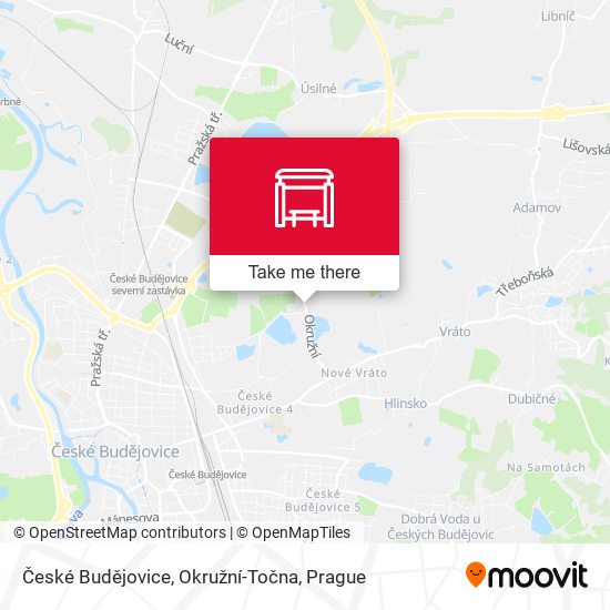 České Budějovice, Okružní-Točna map