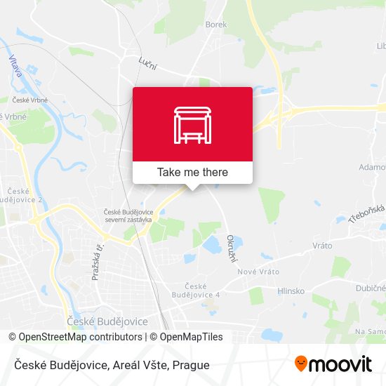 České Budějovice, Areál Všte map