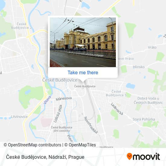 České Budějovice, Nádraží map