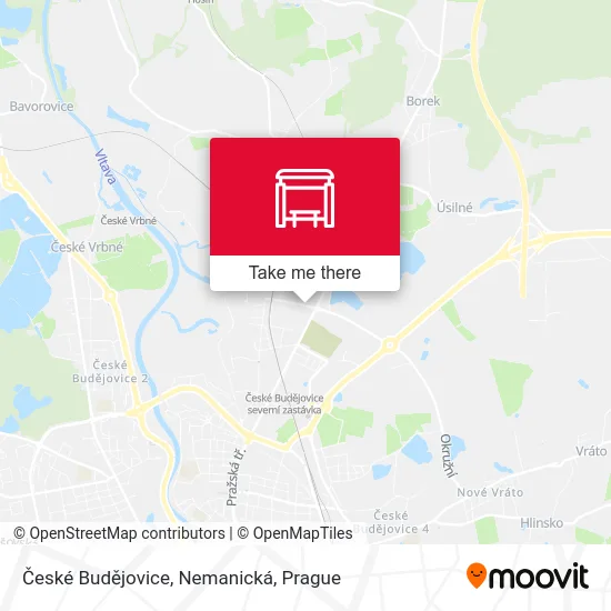 Карта České Budějovice, Nemanická