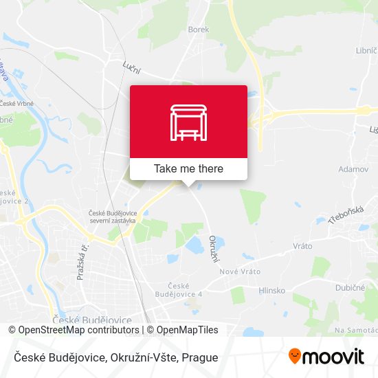 České Budějovice, Okružní-Všte map