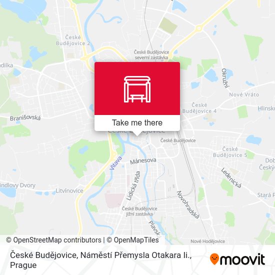 České Budějovice, Náměstí Přemysla Otakara Ii. map
