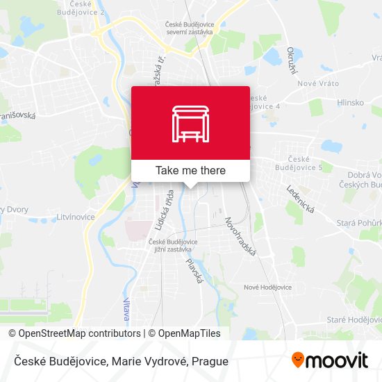 České Budějovice, Marie Vydrové map