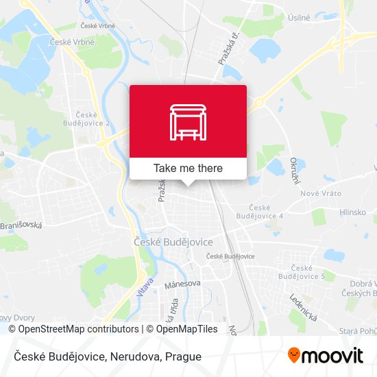 České Budějovice, Nerudova map
