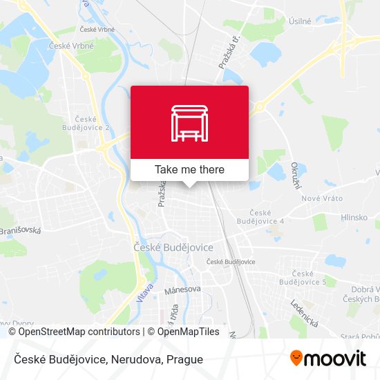 České Budějovice, Nerudova map