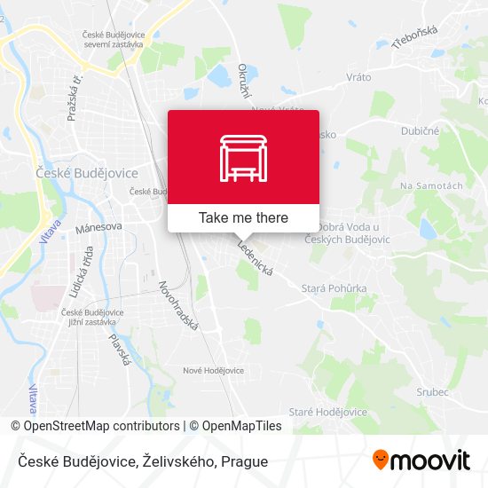 České Budějovice, Želivského map