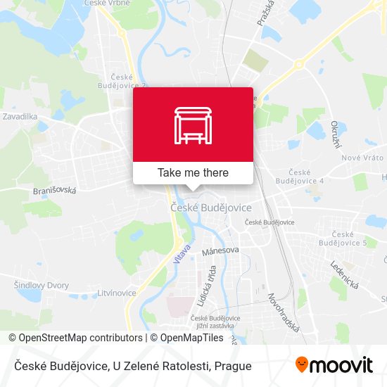 České Budějovice, U Zelené Ratolesti map