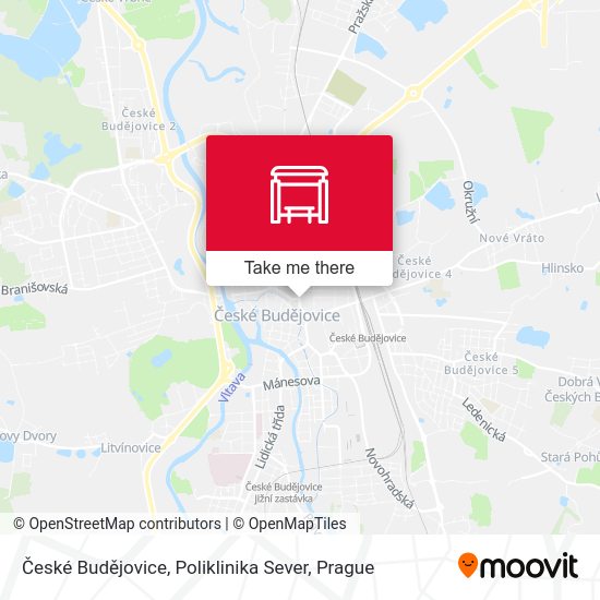 České Budějovice, Poliklinika Sever map