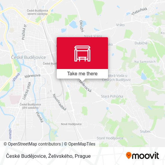 České Budějovice, Želivského map
