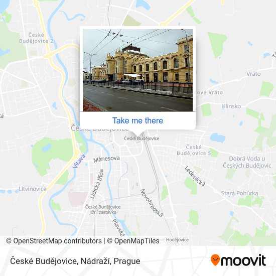 České Budějovice, Nádraží map