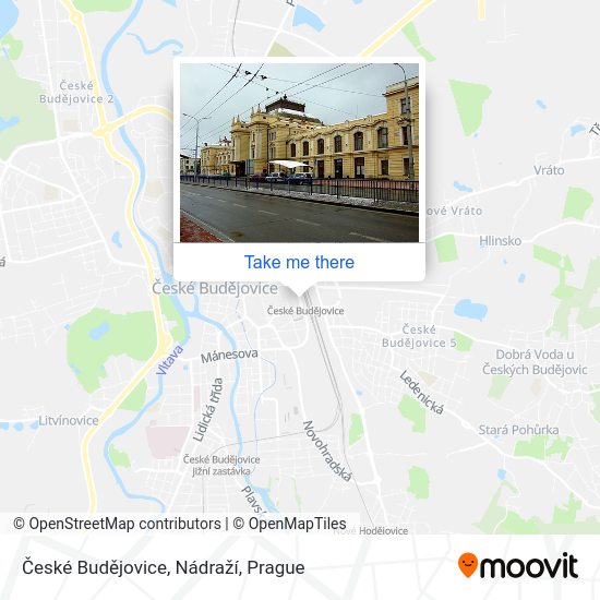 České Budějovice, Nádraží map