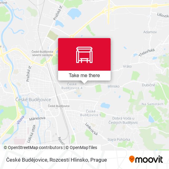 České Budějovice, Rozcestí Hlinsko map