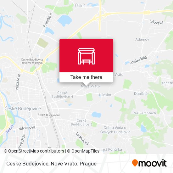 České Budějovice, Nové Vráto map