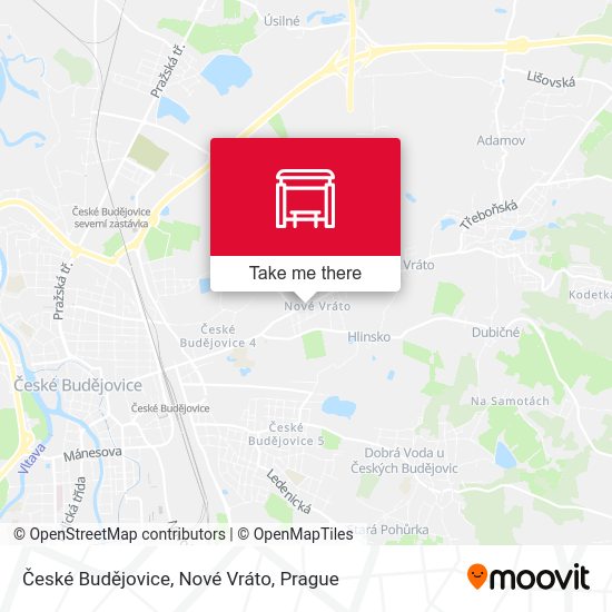 České Budějovice, Nové Vráto map