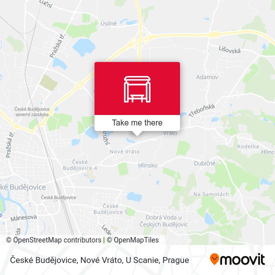 České Budějovice, Nové Vráto, U Scanie map