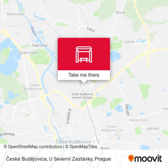 České Budějovice, U Severní Zastávky map