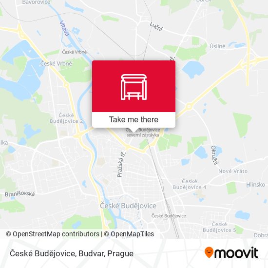 České Budějovice, Budvar map