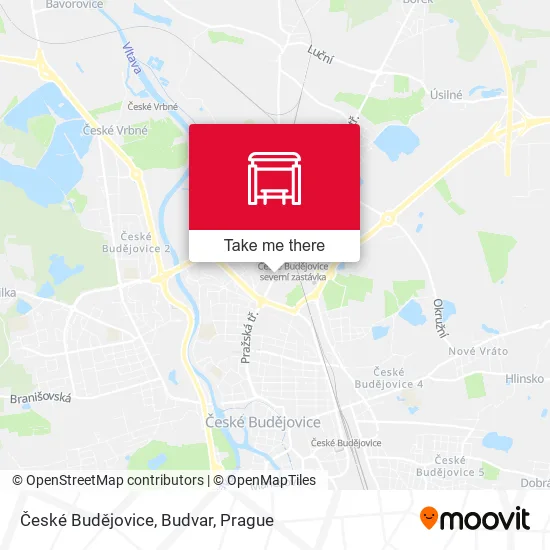 Карта České Budějovice, Budvar