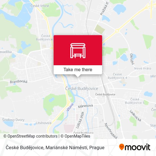 České Budějovice, Mariánské Náměstí map