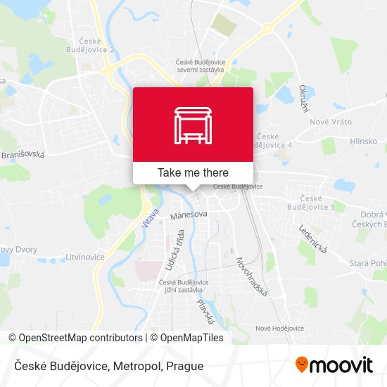 České Budějovice, Metropol map