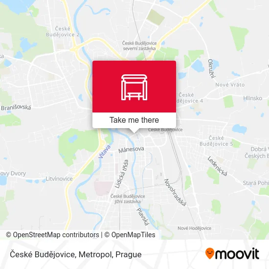 Карта České Budějovice, Metropol