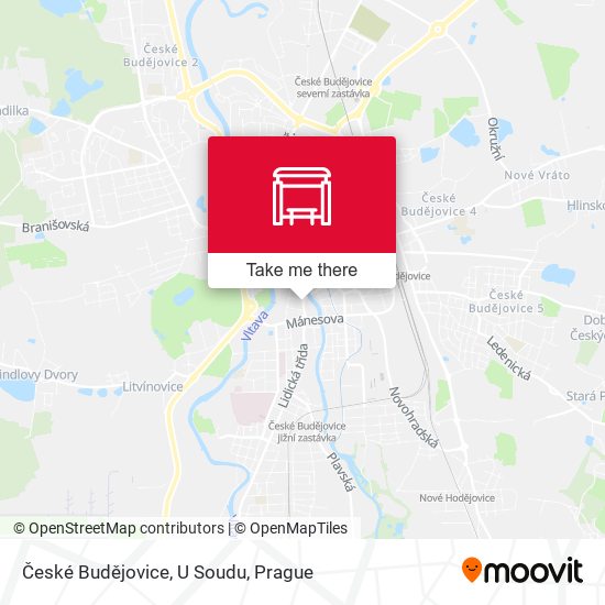 České Budějovice, U Soudu map