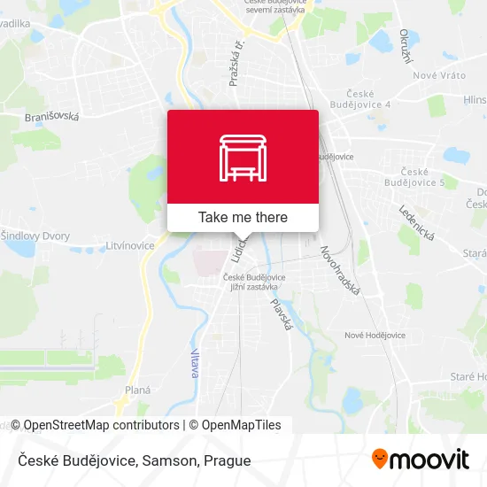 Карта České Budějovice, Samson