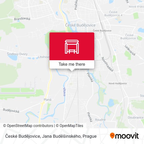 České Budějovice, Jana Buděšinského map
