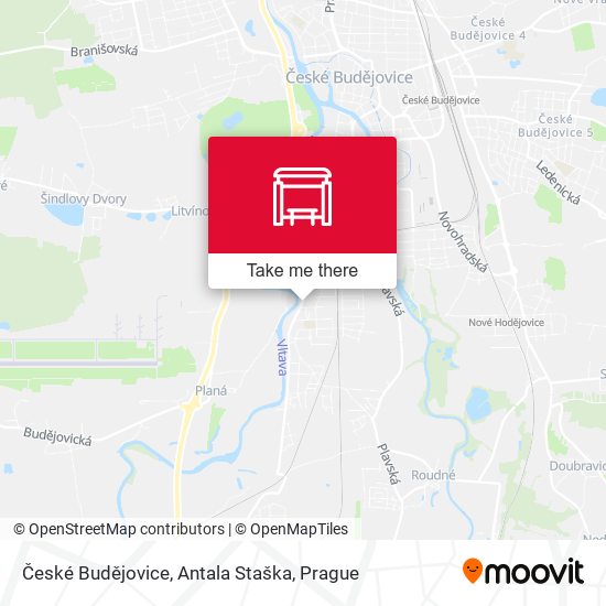 České Budějovice, Antala Staška map