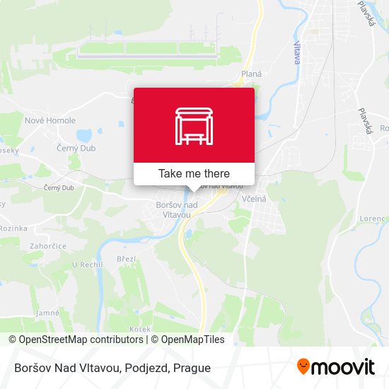 Boršov Nad Vltavou, Podjezd map