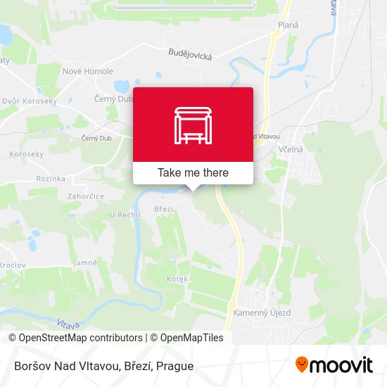 Boršov Nad Vltavou, Březí map