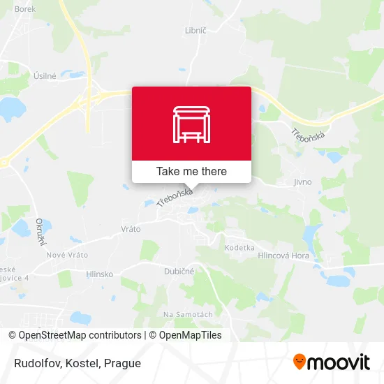 Карта Rudolfov, Kostel