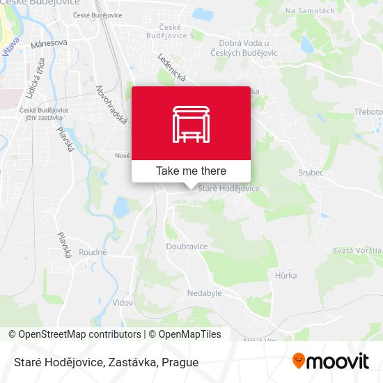 Staré Hodějovice, Zastávka map